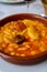 Fabada asturiana, AsturianÂ beanÂ stew, Spain, hot and heavy dish served red wine, made withÂ fabes de